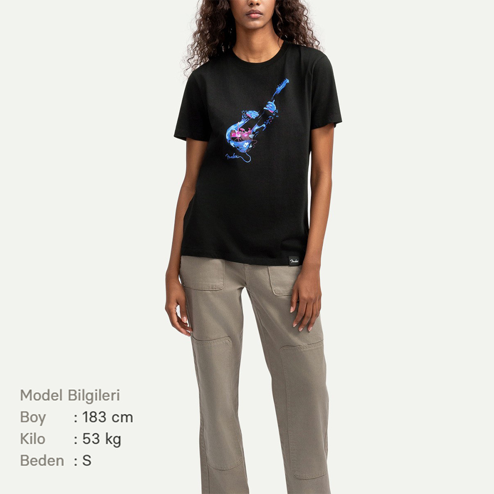 KAFT X FENDER X ZUHAL Neon Stage - Tar - Tasarım T-Shirt - Unisex